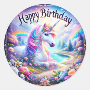 Stickers Anniversaire de la licorne magique"