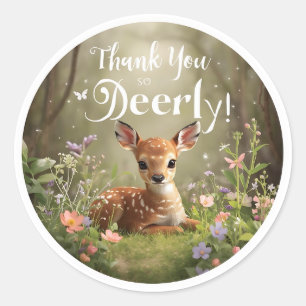 Stickers Anniversaire Des Petits Cerfs Posés - M