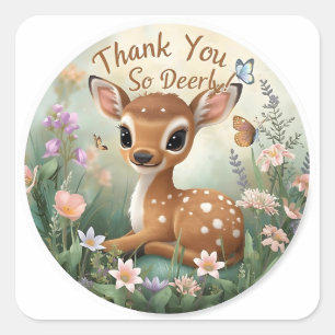 Stickers Anniversaire Des Petits Cerfs Posés - M