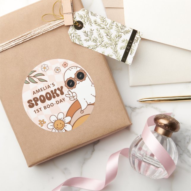 Stickers Anniversaire d'Halloween Retro (Cadeaux)