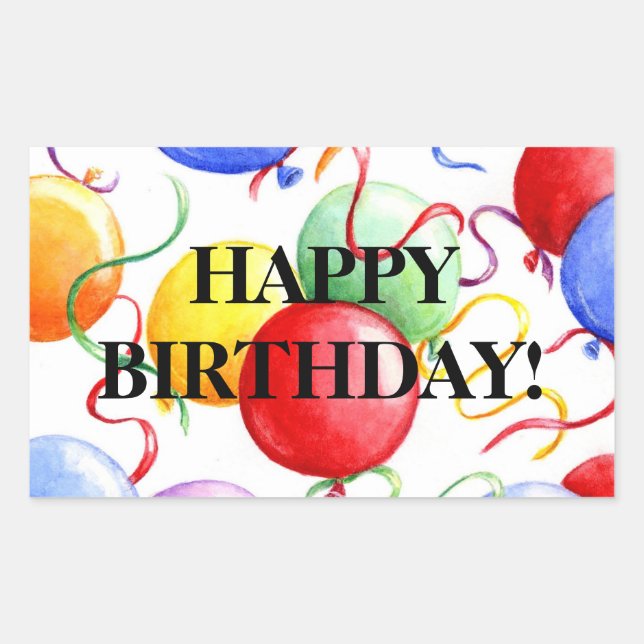 Stickers Anniversaire Joyeux Ballons Anniversaire (Devant)