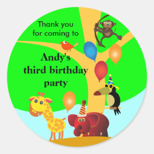 stickers Anniversaire : Jungle Party