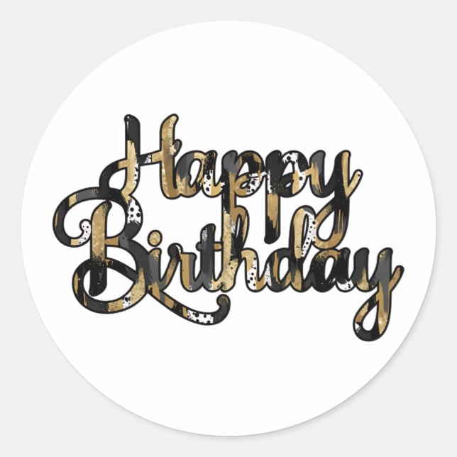 Stickers Anniversaire Noir et Tan (Devant)