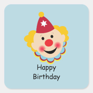 Stickers Anniversaire Visage Clown