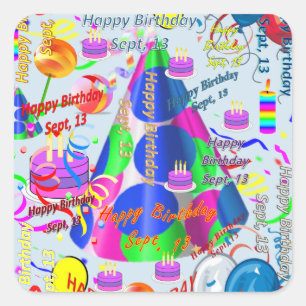 Stickers Anniversaires de enfants du 13 septembre