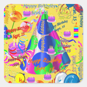 Stickers Anniversaires de enfants du 15 septembre