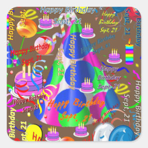 Stickers Anniversaires de enfants du 21 septembre