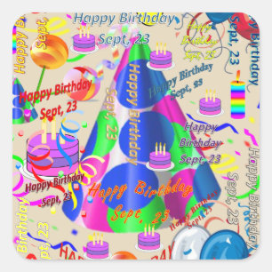 Stickers Anniversaires de enfants du 23 septembre