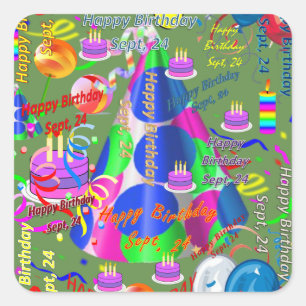 Stickers Anniversaires de enfants du 24 septembre