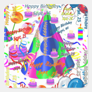 Stickers Anniversaires de enfants du 25 septembre