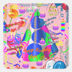 Stickers Anniversaires de enfants du 27 septembre