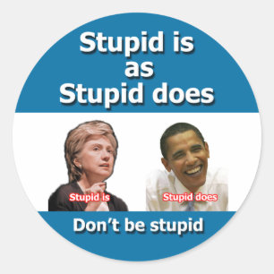 Stickers anti-Clinton Obama