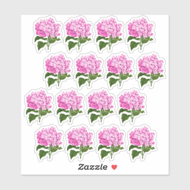 Stickers Antique Rose Hydrangea Blossom (Feuille)
