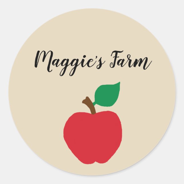 Stickers Apple Farm Party personnalisé (Devant)