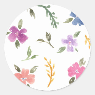 Stickers aquarelle florale