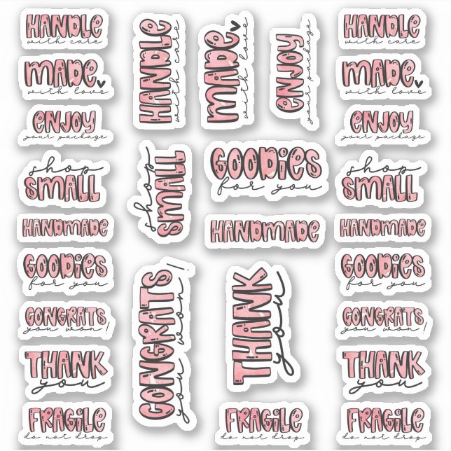 Stickers Aquarelle pour petites entreprises (Devant)