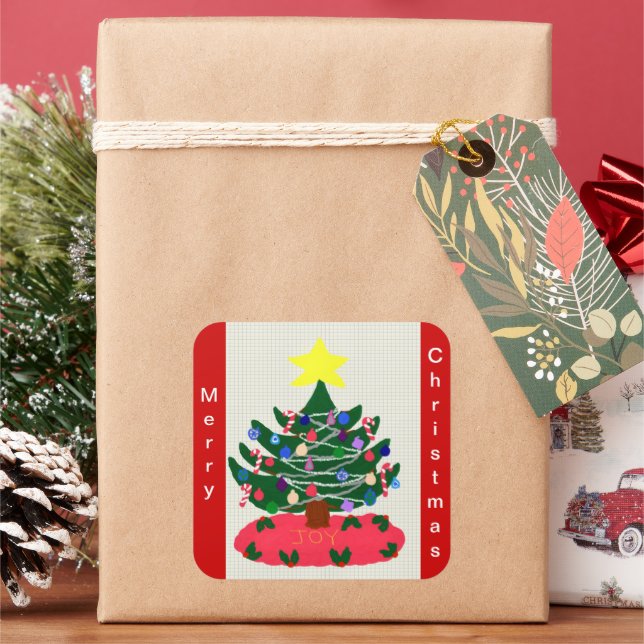 Stickers Arbre de Noël avec Star Topper (vacances)