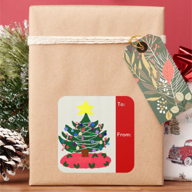 Stickers Arbre de Noël avec Topper étoile (vacances)