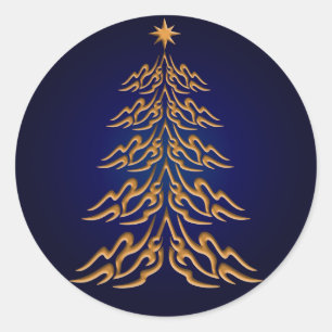 Stickers Arbre de Noël Bell bleu
