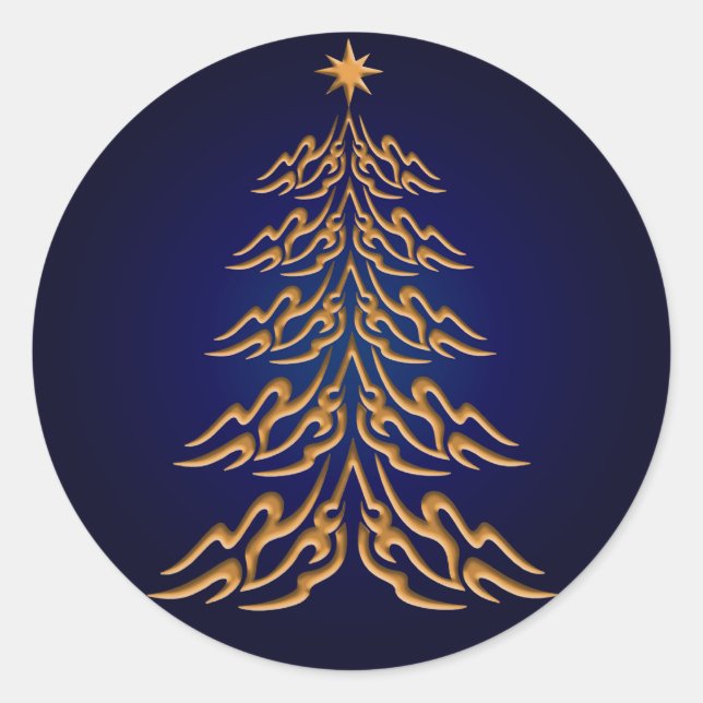 Stickers Arbre de Noël Bell bleu (Devant)