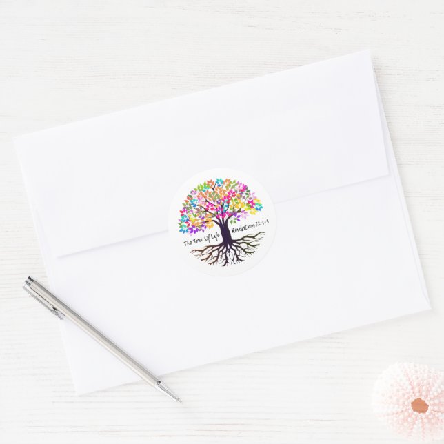 Stickers Arbre de Vie 20 par feuille (Enveloppe)