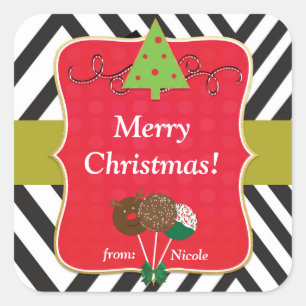 Stickers Arbre Moderne de Noël & Pops de gâteaux