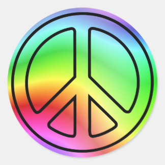 Stickers Arc-en-Ciel Classic rond