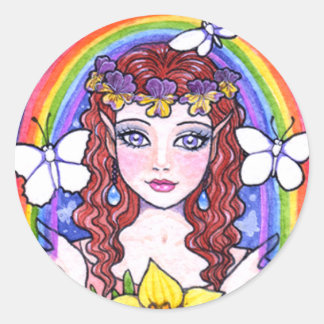 Stickers Arc-en-ciel Fower Fower par Ann Howard