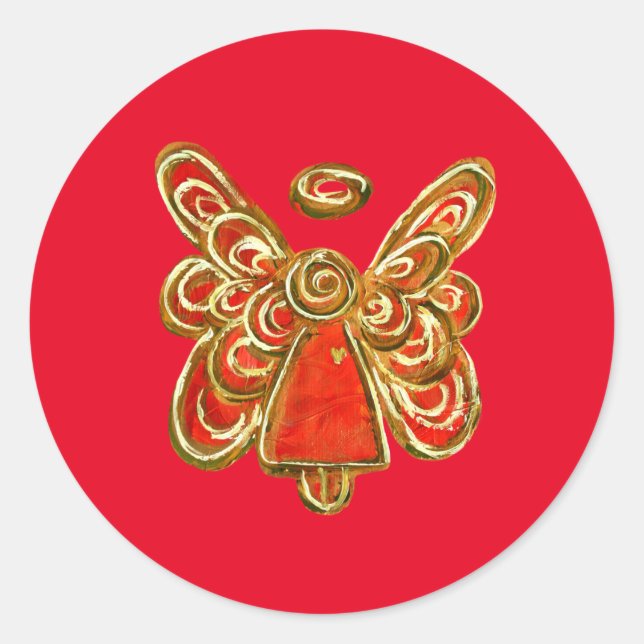 Stickers Art Décal Angel du Gardien Rouge (Devant)