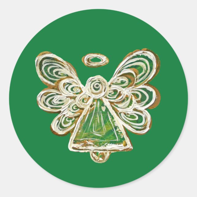 Stickers Art décal Angel Gardien Vert (Devant)