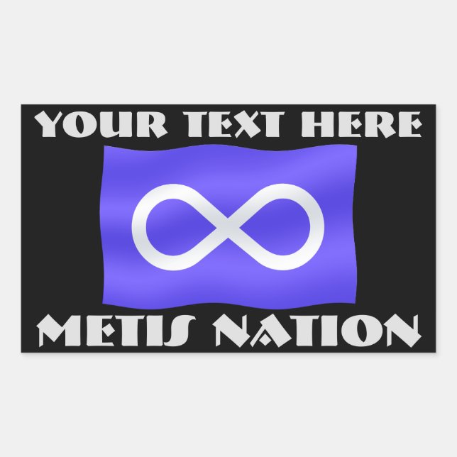 Stickers Art Drapeau Metis Personnalisé Sticker Me (Devant)