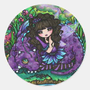 Stickers Art Imaginaire Fairy & Dragon