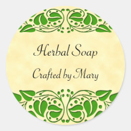 Stickers artisanaux Feuilles verts