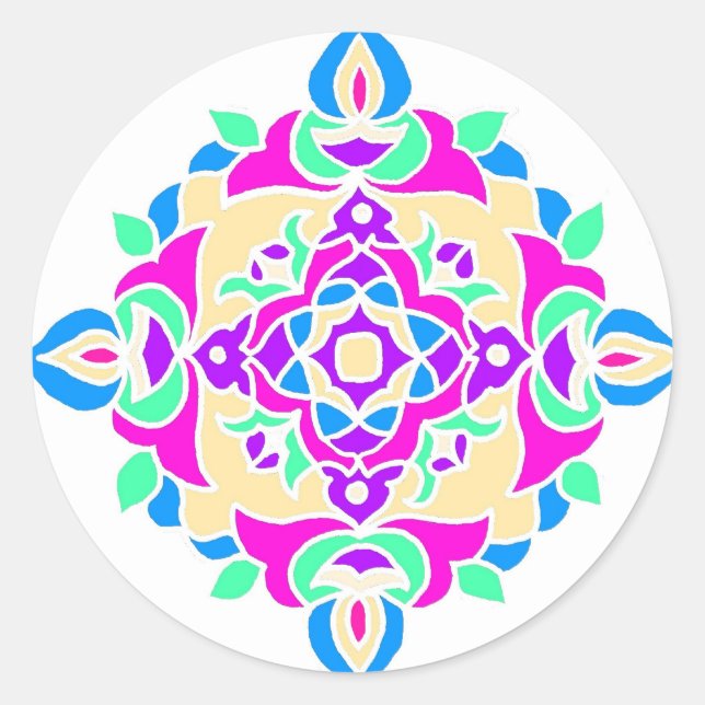 Stickers avec Motif Rangoli (Devant)