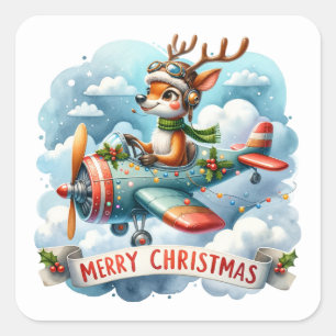 Stickers Avion Volant Reindeer