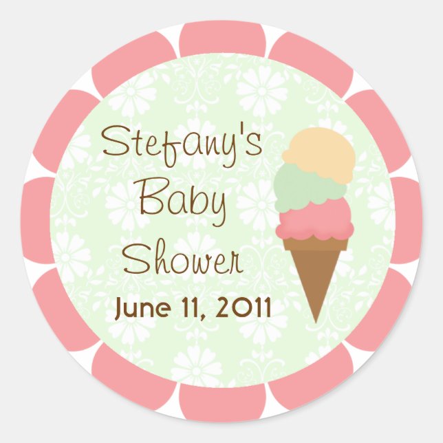 Stickers baby shower (Devant)