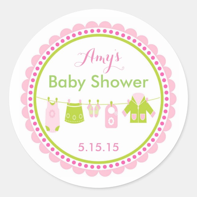 Stickers baby shower (Devant)