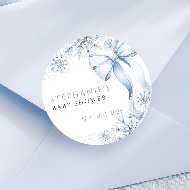 Stickers Baby shower Blue Snowflake (Créateur téléchargé)