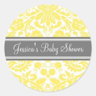 Stickers Baby shower Citron Damas Favoriser