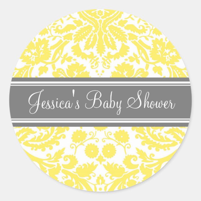 Stickers Baby shower Citron Damas Favoriser (Devant)