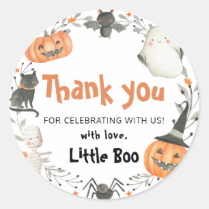 Stickers Baby shower Citrouille Little Boo Hallowe