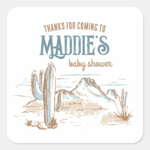 Stickers Baby shower Cowboy