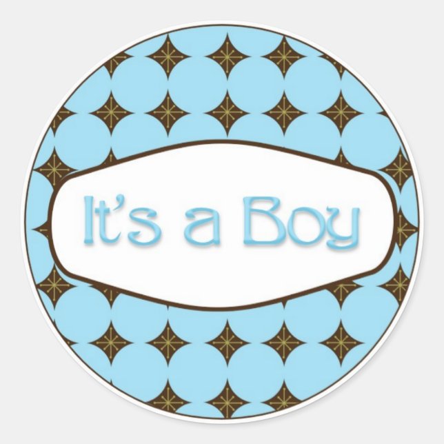 Stickers baby shower Cupcake Toppers C'est un garç (Devant)