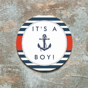 Stickers Baby shower d'Ancres nautiques - C'est un