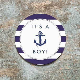 Stickers Baby shower d'Ancres nautiques - C'est un