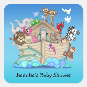 Stickers Baby shower d'arche de Noah