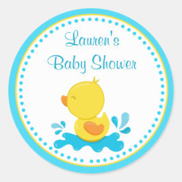 Stickers Baby shower de canard Favoriser étiquette