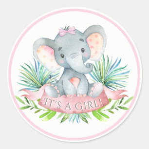 Stickers Baby shower Eléphant