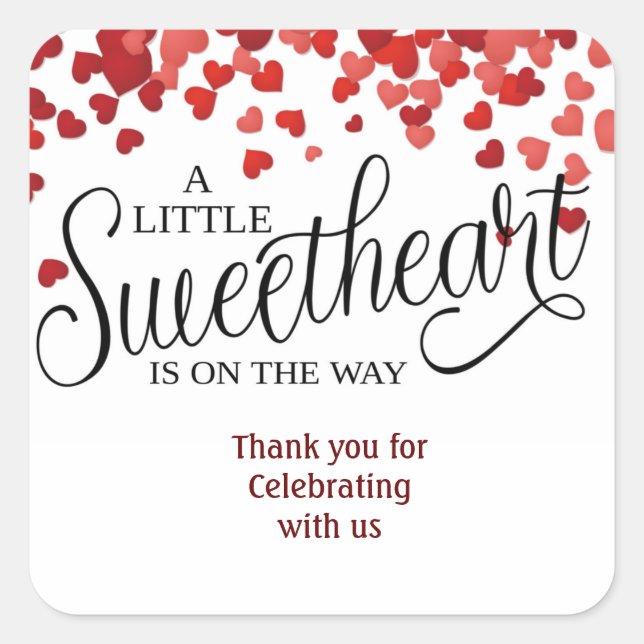 stickers baby shower faveur|coeurs|amoureux (Devant)