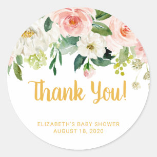 Stickers Baby shower Fille, Pêche Et Or